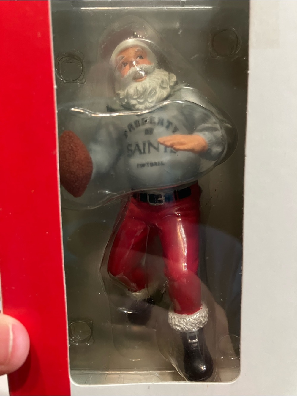 New Orleans Saints Santa Claus Christmas Ornament New In Box NFL Ornament